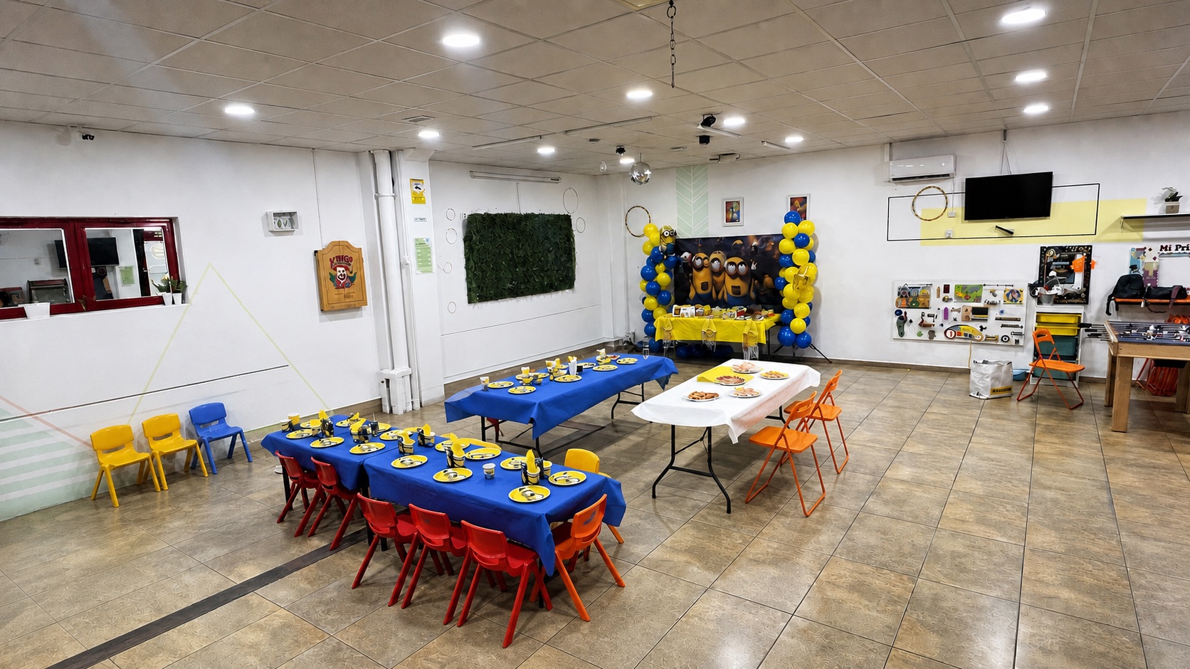 Sala principal real preparada para un evento privado